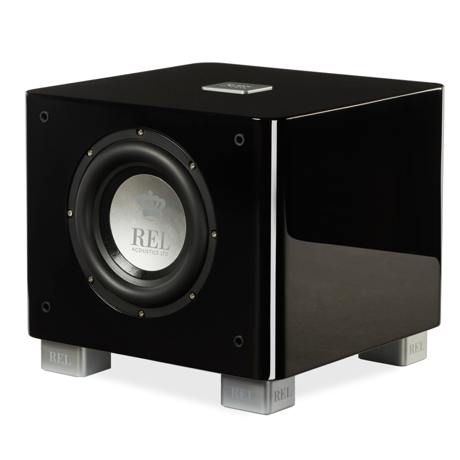 REL T/7x active subwoofer, piano black (200 mm).