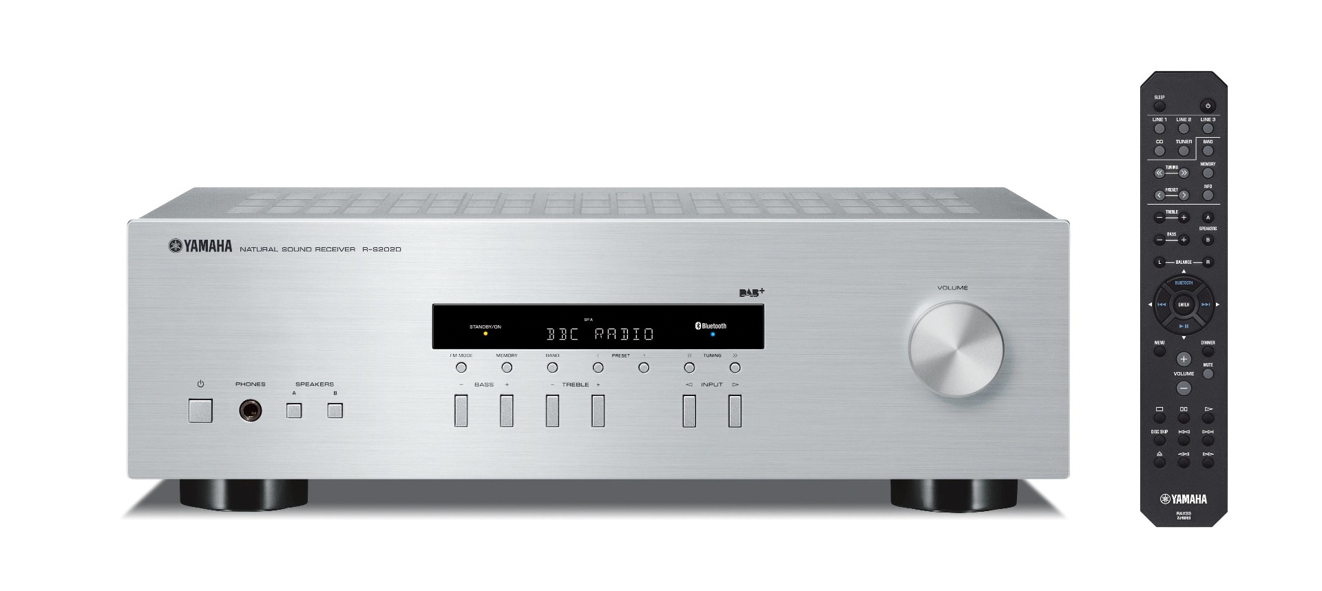 Yamaha R-S202D Hi-Fi receiver, silver