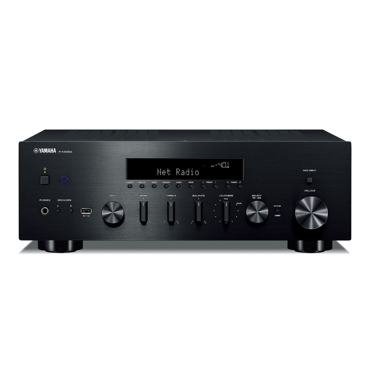 Yamaha R-N600A stereo network receiver, black