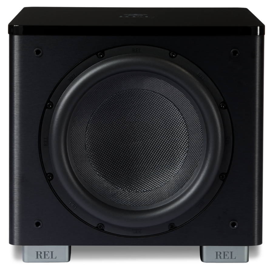 REL HT/1205 MKII active subwoofer, piano black (300 mm).