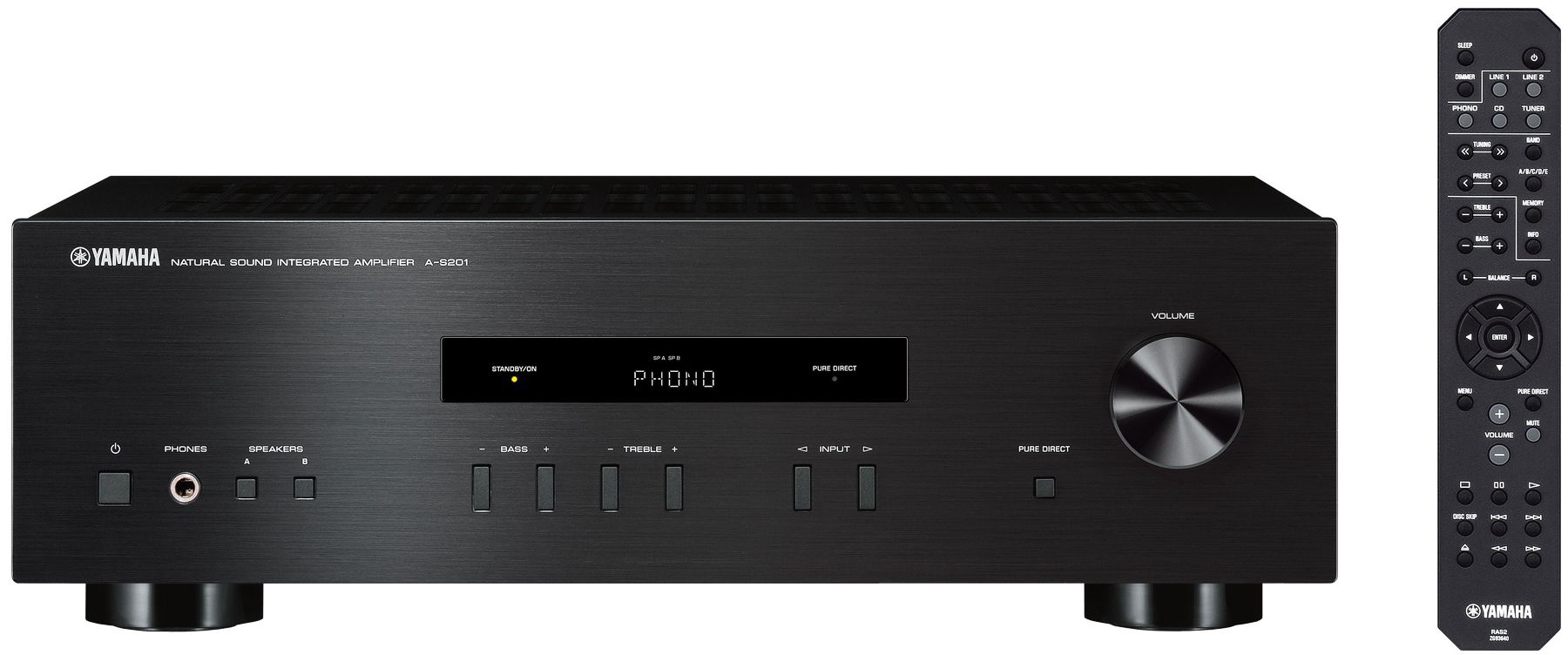 Yamaha A-S201 integrated amplifier, black