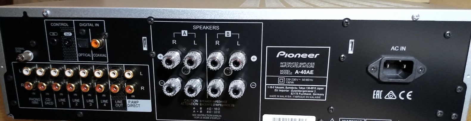 Pioneer A-40AE, silver integrated amplifier