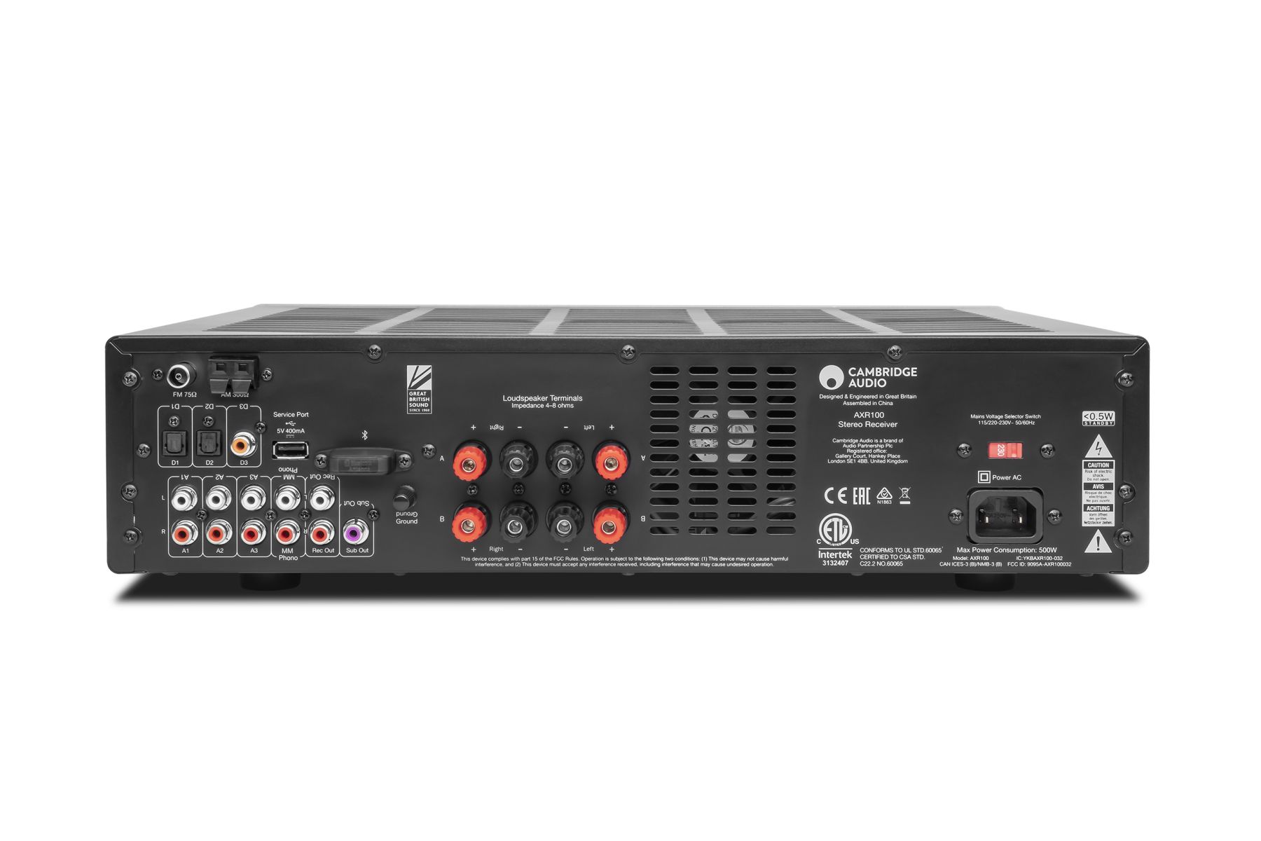 Cambridge Audio AXR100 receiver with Bluetooth and phono stage