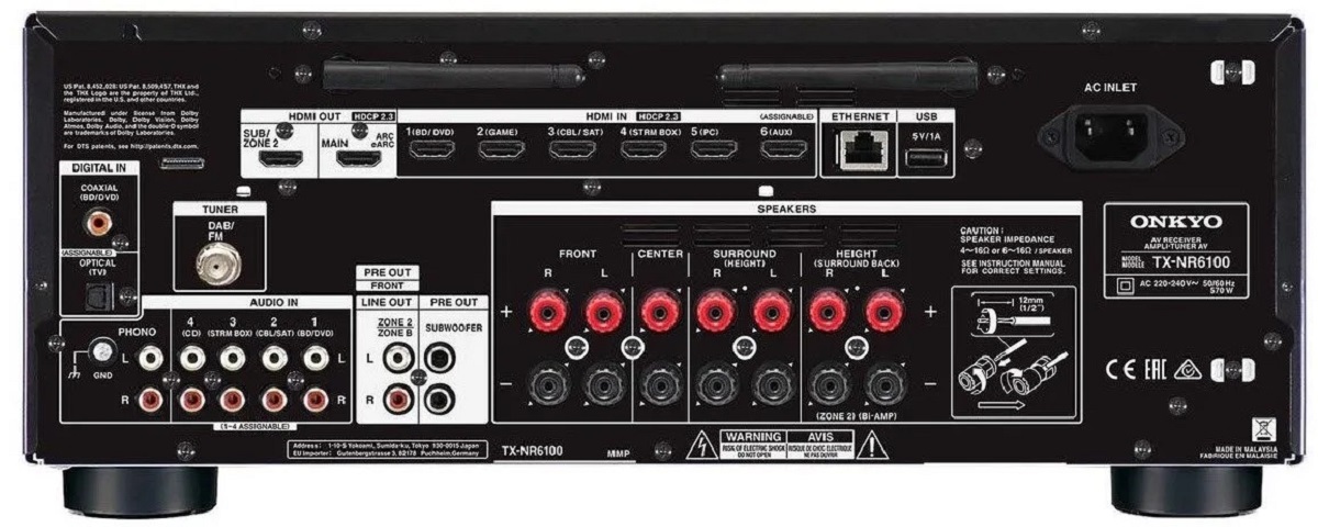 Onkyo TX-NR6100M2 - 7.2 channel network AV receiver