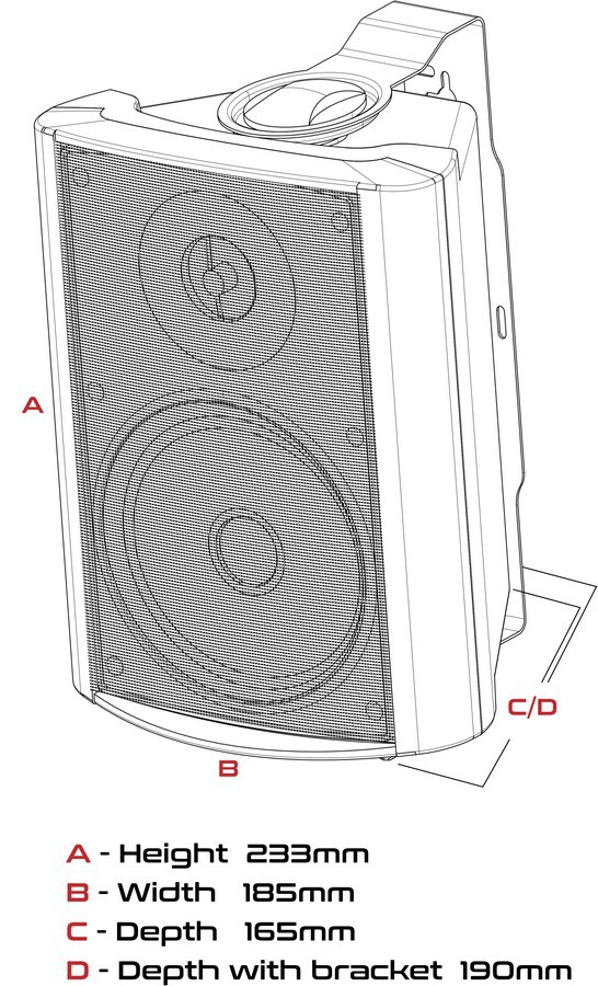 Ai-Sonic OD-52 outdoor speakers, black
