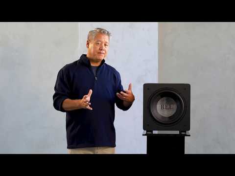 REL HT/1205 MKII active subwoofer, piano black (300 mm).