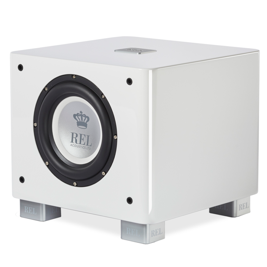 REL T/7x active subwoofer, piano white (200 mm).
