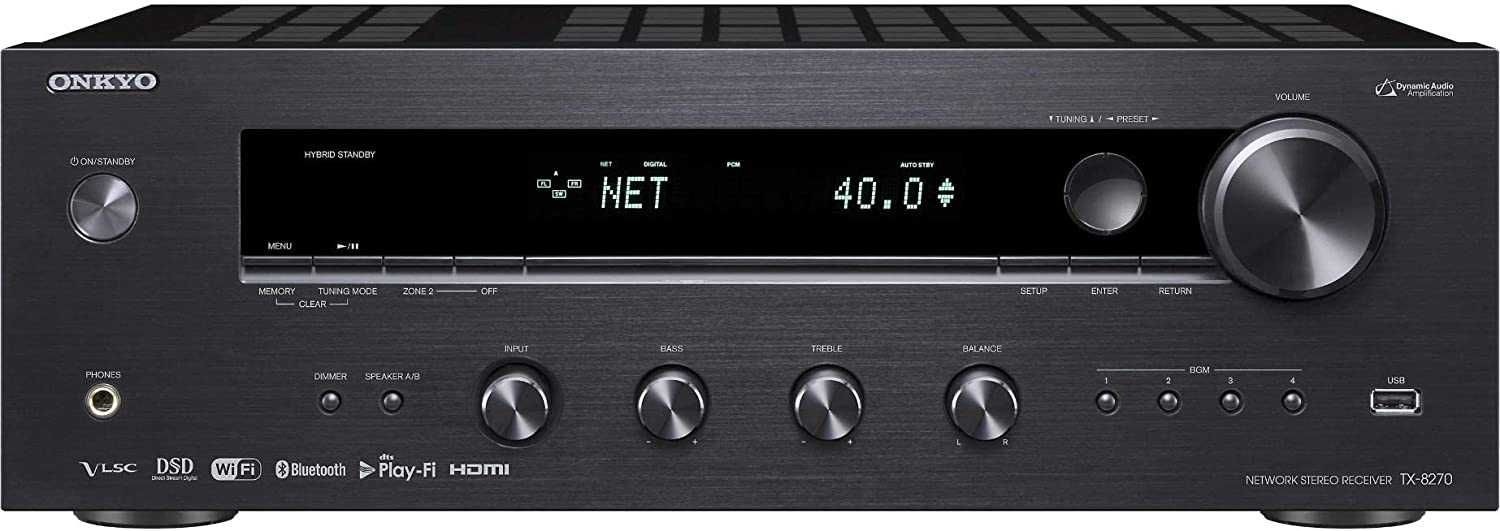 Onkyo TX-8270 network AV receiver, 2 channel.