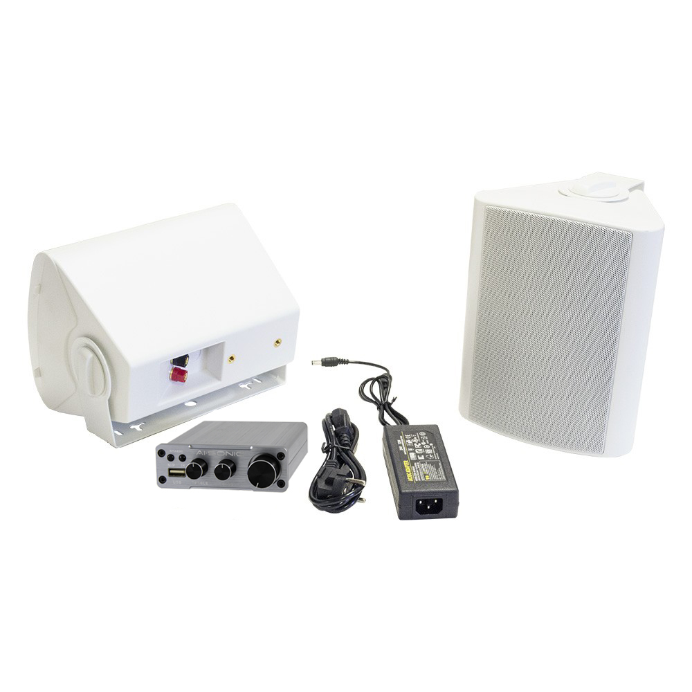 Ai-Sonic BT-A230 + OD52-W outdoor speakers set, white