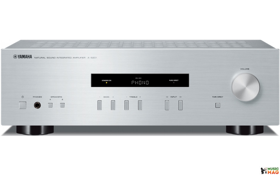 Yamaha A-S201 integrated amplifier, silver