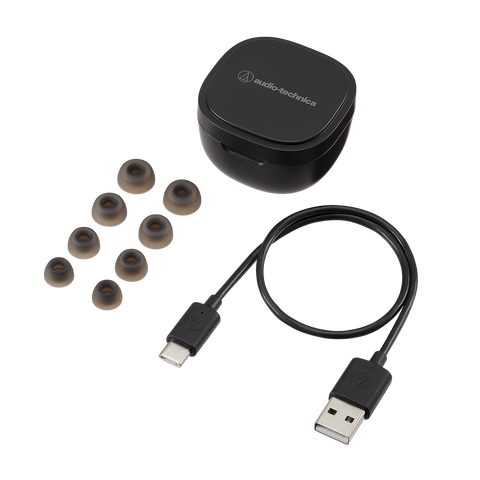 Audio-Technica ATH-SQ1TW wireless in-Ear headphones.